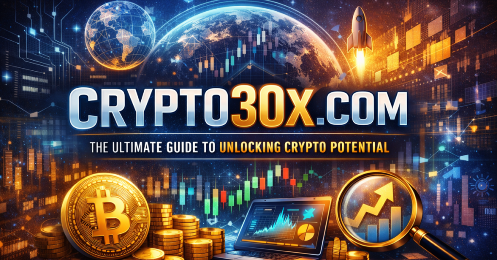 MCrypto30x.com feature image with Bitcoin, Ethereum, blockchain graphics, and market analysis elements, highlighting crypto growth potential.
