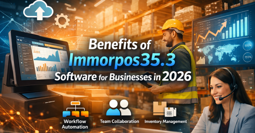 Immorpos35.3 software dashboard showing sales, inventory, and team collaboration for businesses in 2026
