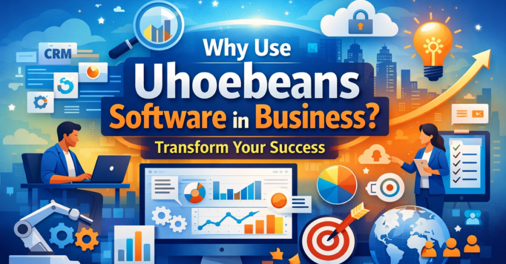 Why Use Uhoebeans Software in Business – modern business teams using a centralized digital platform for automation, analytics, and real-time collaboration.