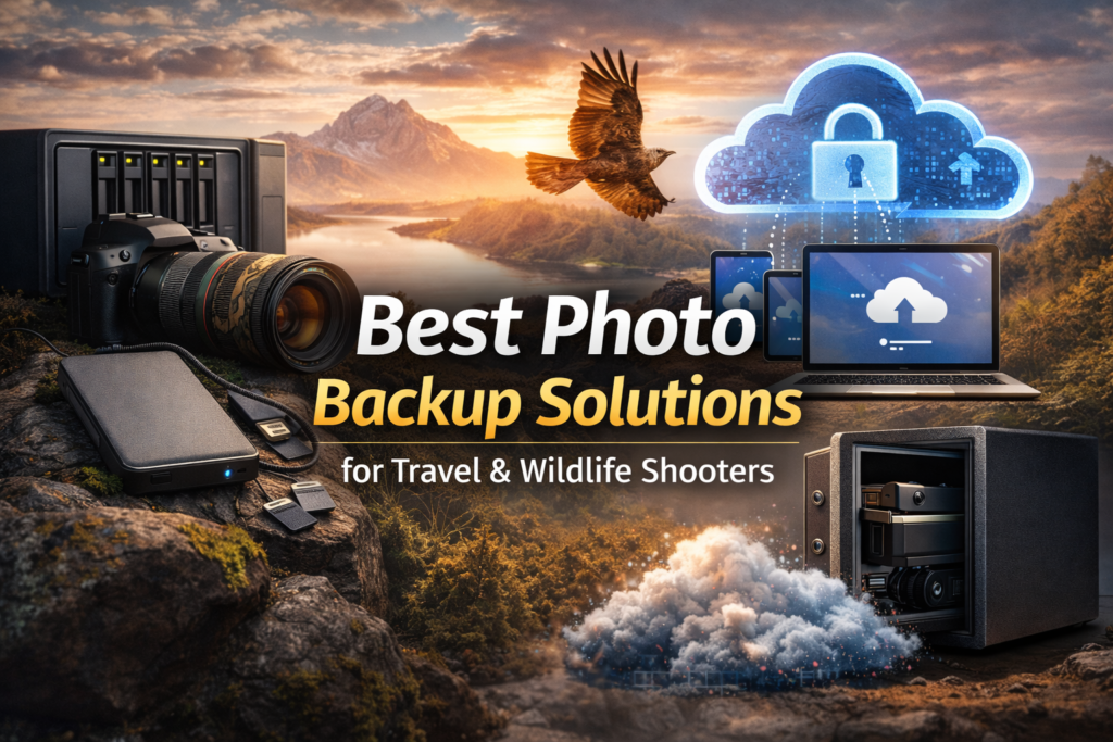 Best Photo Backup Solutions for Travel & Wildlife Shooters with cloud backup, laptop access, and secure storage for photographers on the move.