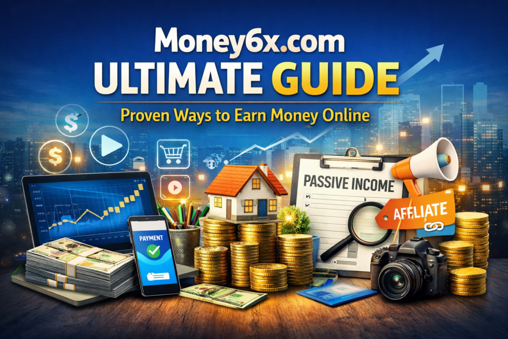 Money6x.com guide showing ways to earn money online, including freelancing, affiliate marketing, and passive income strategies